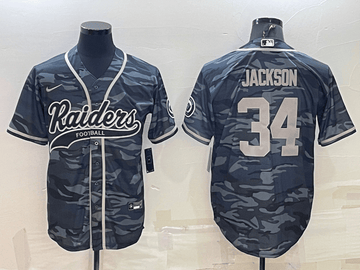 Bo Jackson Las Vegas Raiders grey Camo jersey