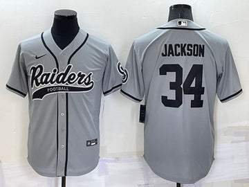 Bo Jackson Las Vegas Raiders grey jersey