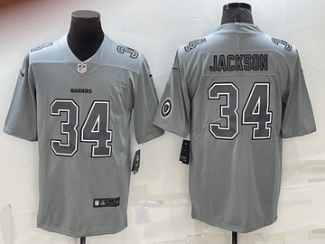 Bo Jackson Logo Las Vegas Raiders grey Vapor jersey
