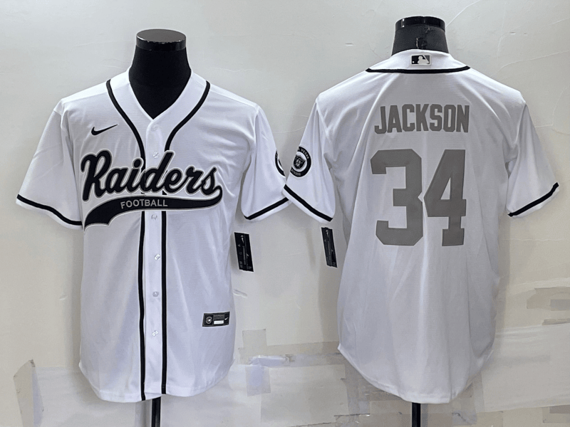 Bo Jackson Las Vegas Raiders white jersey