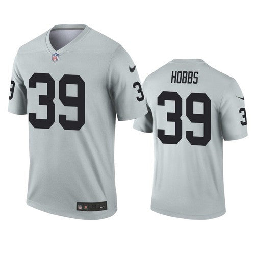Nate Hobbs Las Vegas Raiders silver Inverted Legend jersey