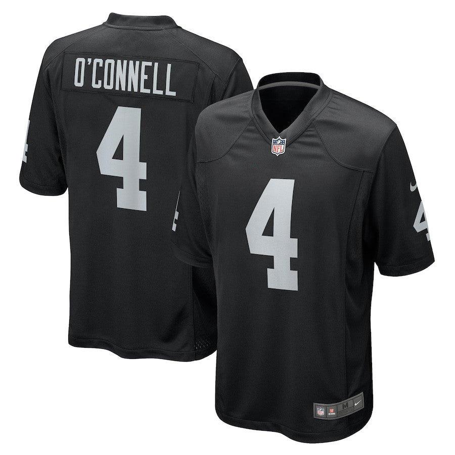 Aidan O'Connell Las Vegas Raiders black Game jersey