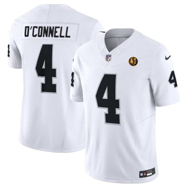 Aidan O'Connell Las Vegas Raiders white Vapor jersey