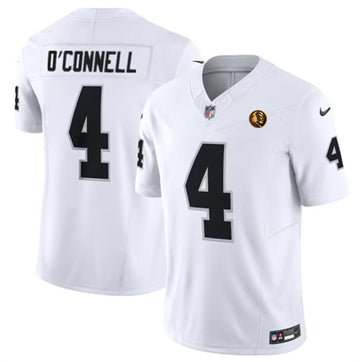 Aidan O'Connell Las Vegas Raiders white Vapor jersey