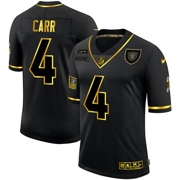 Derek Carr Las Vegas Raiders black Salute To Service jersey