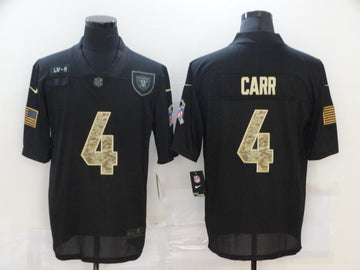Derek Carr Las Vegas Raiders black Salute To Service jersey