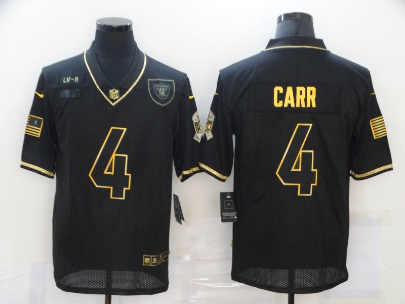 Derek Carr Las Vegas Raiders black Salute To Service jersey