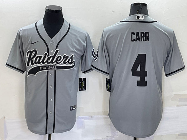 Derek Carr Las Vegas Raiders gray jersey