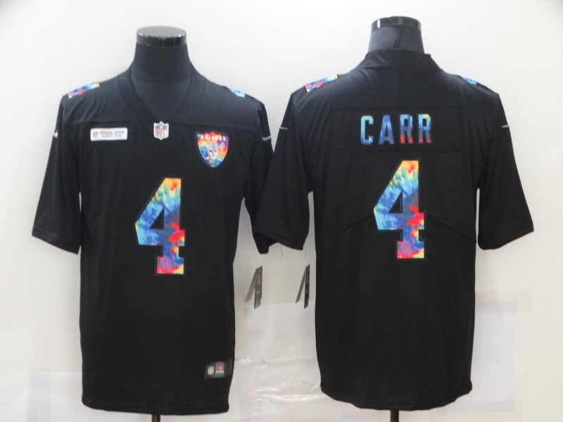 Derek Carr Multi-Color Las Vegas Raiders black Vapor jersey