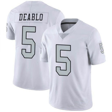 Divine Deablo Las Vegas Raiders white Color Rush jersey