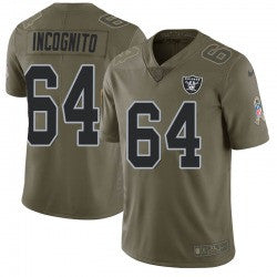 Richie Incognito Las Vegas Raiders green Salute To Service jersey