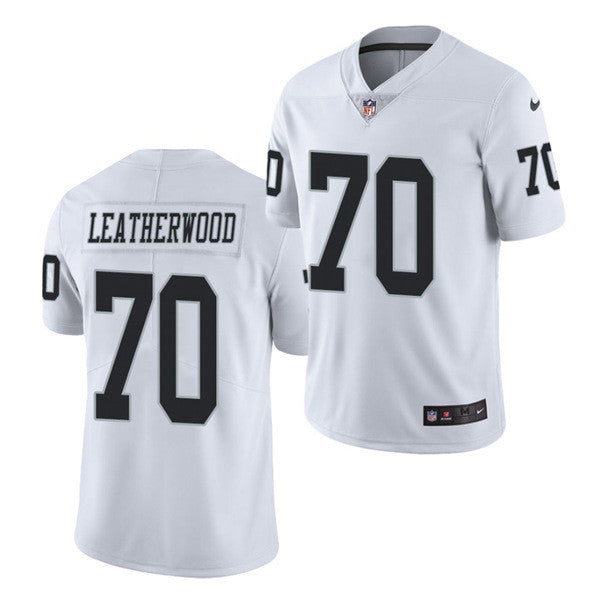 Alex Leatherwood Las Vegas Raiders white Vapor jersey