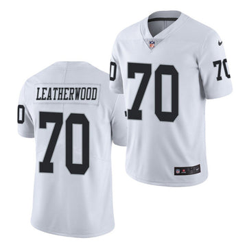 Alex Leatherwood Las Vegas Raiders white Vapor jersey