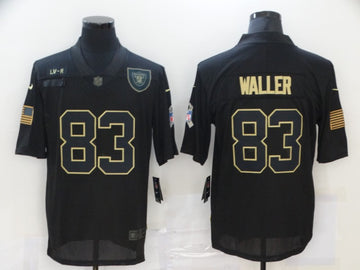 Darren Waller Las Vegas Raiders black Salute To Service jersey