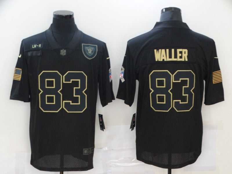 Darren Waller Las Vegas Raiders black Salute To Service jersey