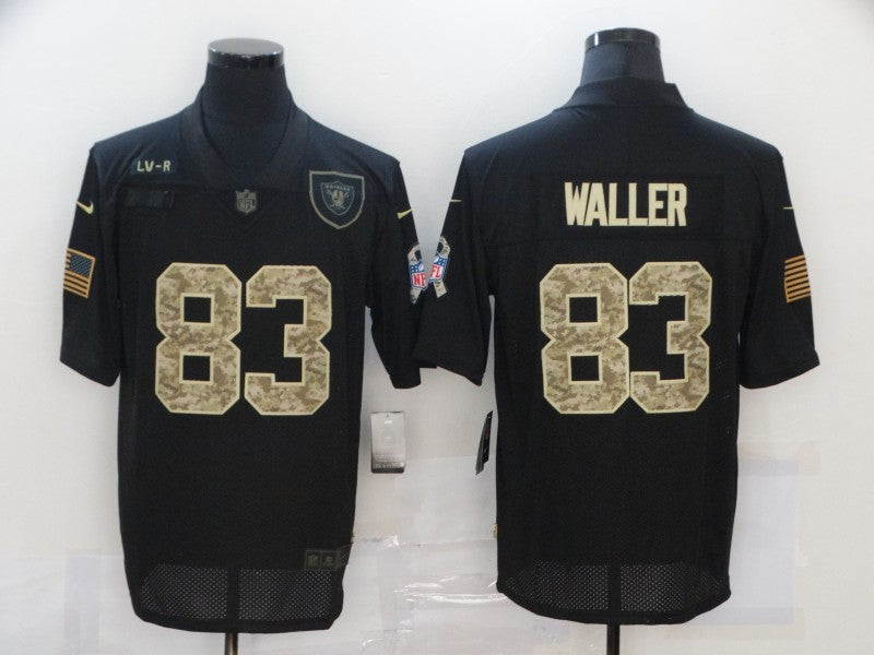 Darren Waller Las Vegas Raiders black Salute To Service jersey