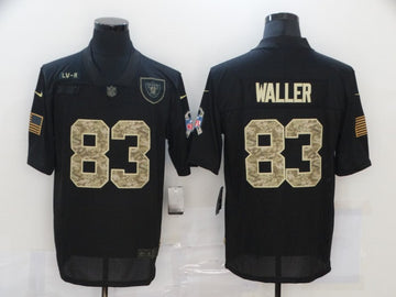 Darren Waller Las Vegas Raiders black Salute To Service jersey