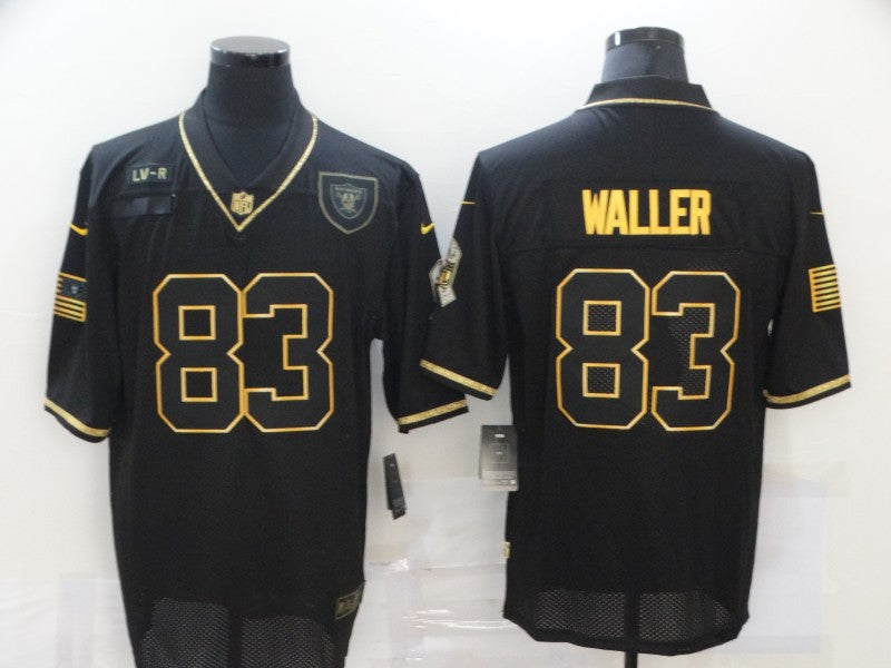 Darren Waller Las Vegas Raiders black Salute To Service jersey