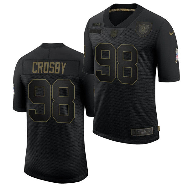Maxx Crosby Las Vegas Raiders black Salute To Service jersey