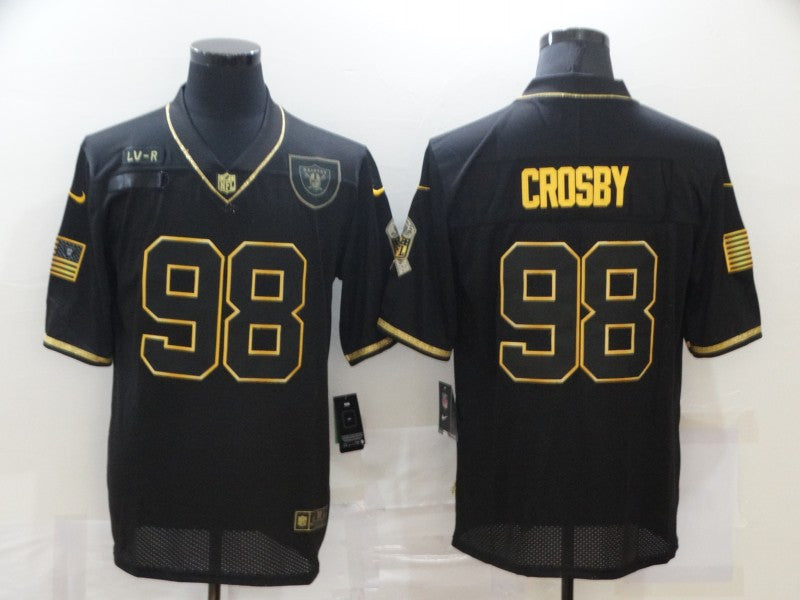 Maxx Crosby Las Vegas Raiders black Salute To Service jersey