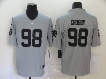Maxx Crosby Las Vegas Raiders grey Inverted Legend jersey