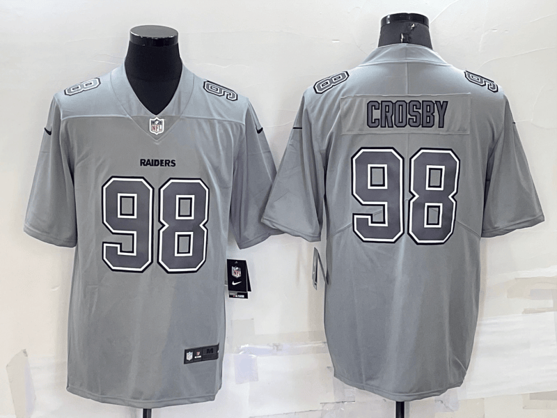 Maxx Crosby Las Vegas Raiders grey Vapor jersey