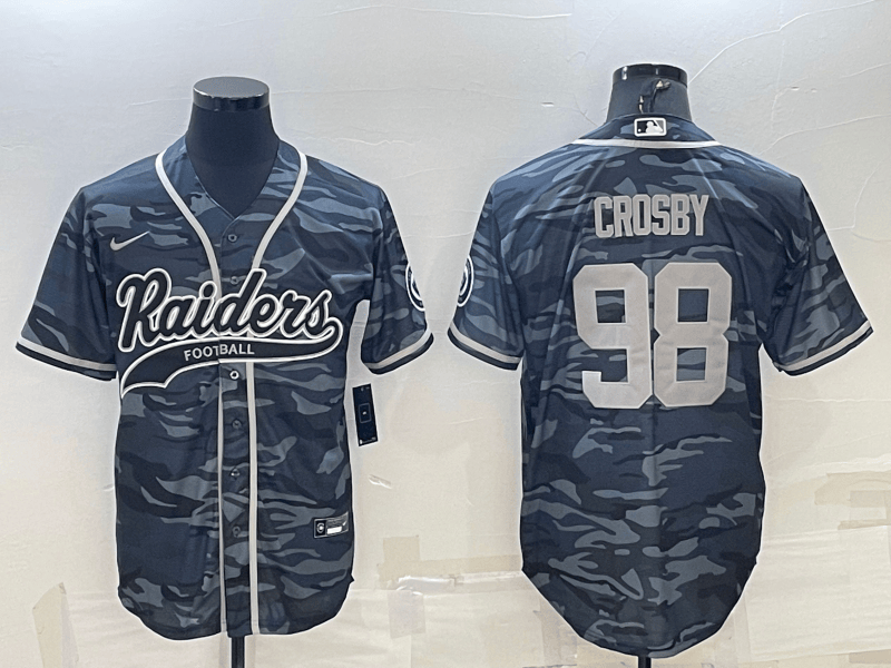 Maxx Crosby Las Vegas Raiders grey Camo jersey