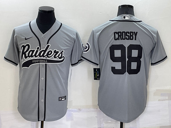 Maxx Crosby Las Vegas Raiders grey jersey