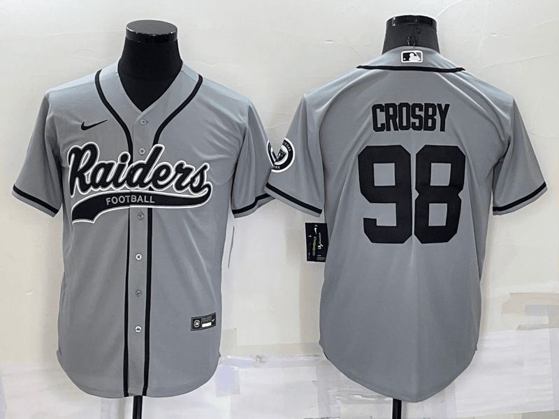 Maxx Crosby Las Vegas Raiders grey jersey