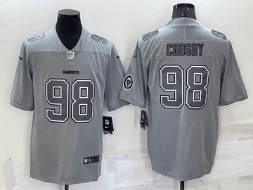 Maxx Crosby Logo Las Vegas Raiders grey Vapor jersey
