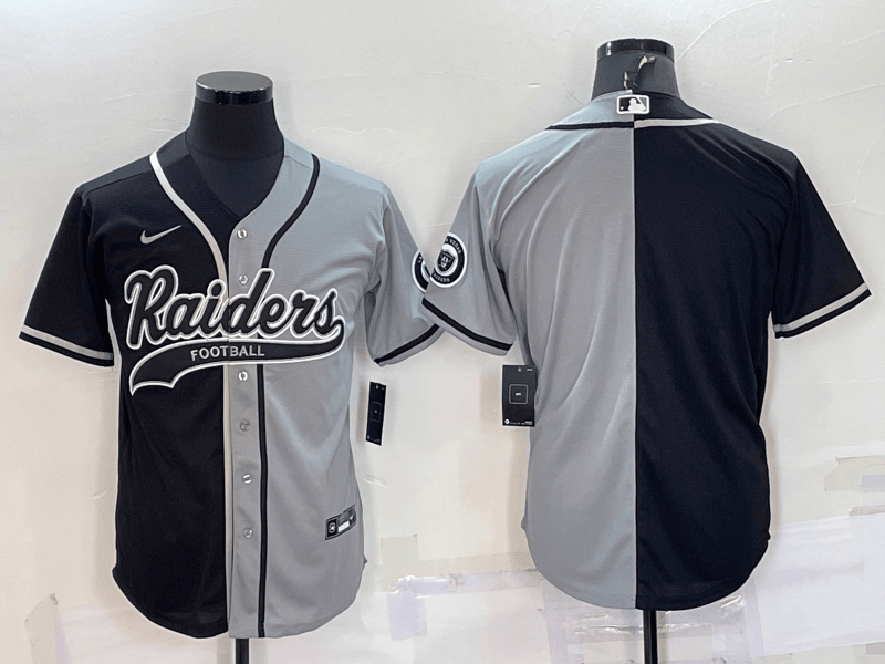 Blank Black Las Vegas Raiders grey Split jersey
