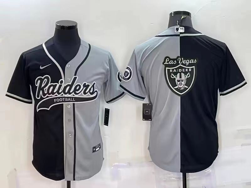 Blank Black Las Vegas Raiders grey Split jersey