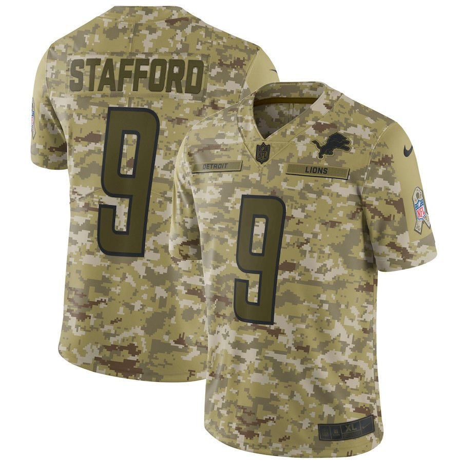 Matthew Stafford Detroit Lions camo Salute To Service jersey