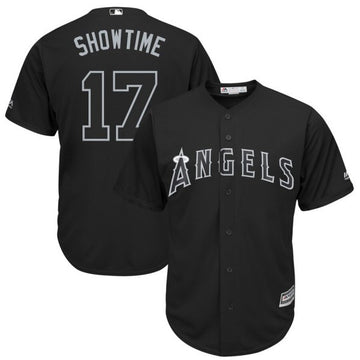 Shohei Ohtani Showtime Majestic Los Angeles Angels black jersey