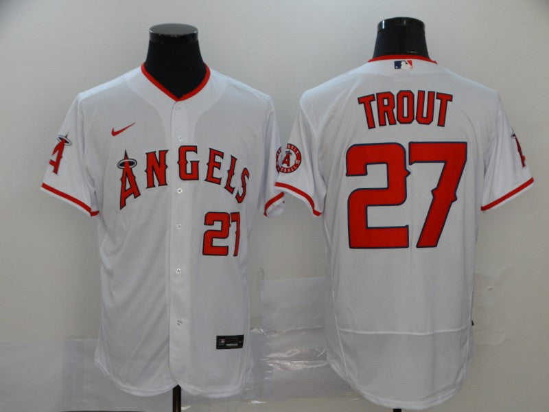 Mike Trout Los Angeles Angels white jersey