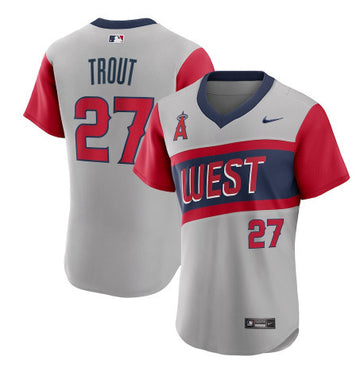 Mike Trout Los Angeles Angels grey Classic jersey