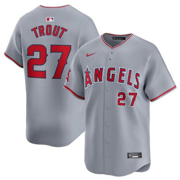 Mike Trout Los Angeles Angels gray Limited jersey