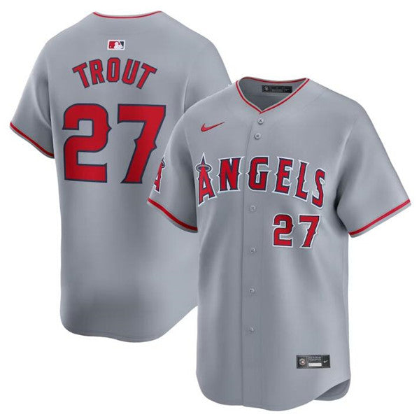 Mike Trout Los Angeles Angels gray Limited jersey
