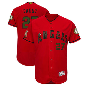 Mike Trout Los Angeles Angels red jersey