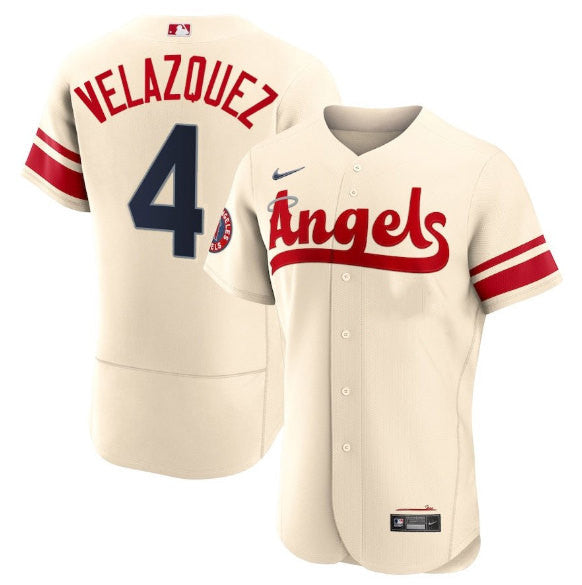 Andrew Velazquez Los Angeles Angels cream City Connect jersey