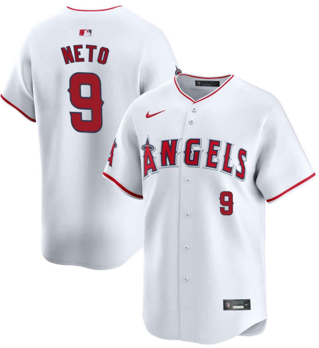 Zach Neto Los Angeles Angels white Limited jersey