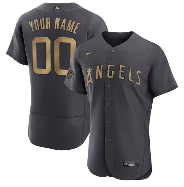 Custom Los Angeles Angels charcoal All-Star jersey
