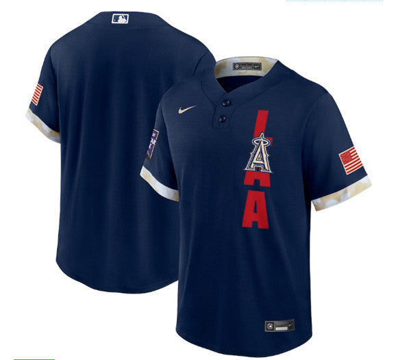 Custom Los Angeles Angels navy All-Star jersey
