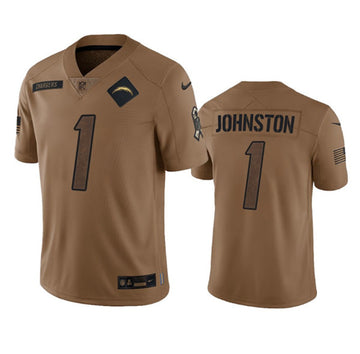 Quentin Johnston Los Angeles Chargers brown Salute To Service jersey
