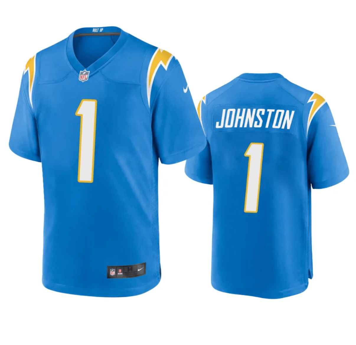 Quentin Johnston Los Angeles Chargers blue Game jersey
