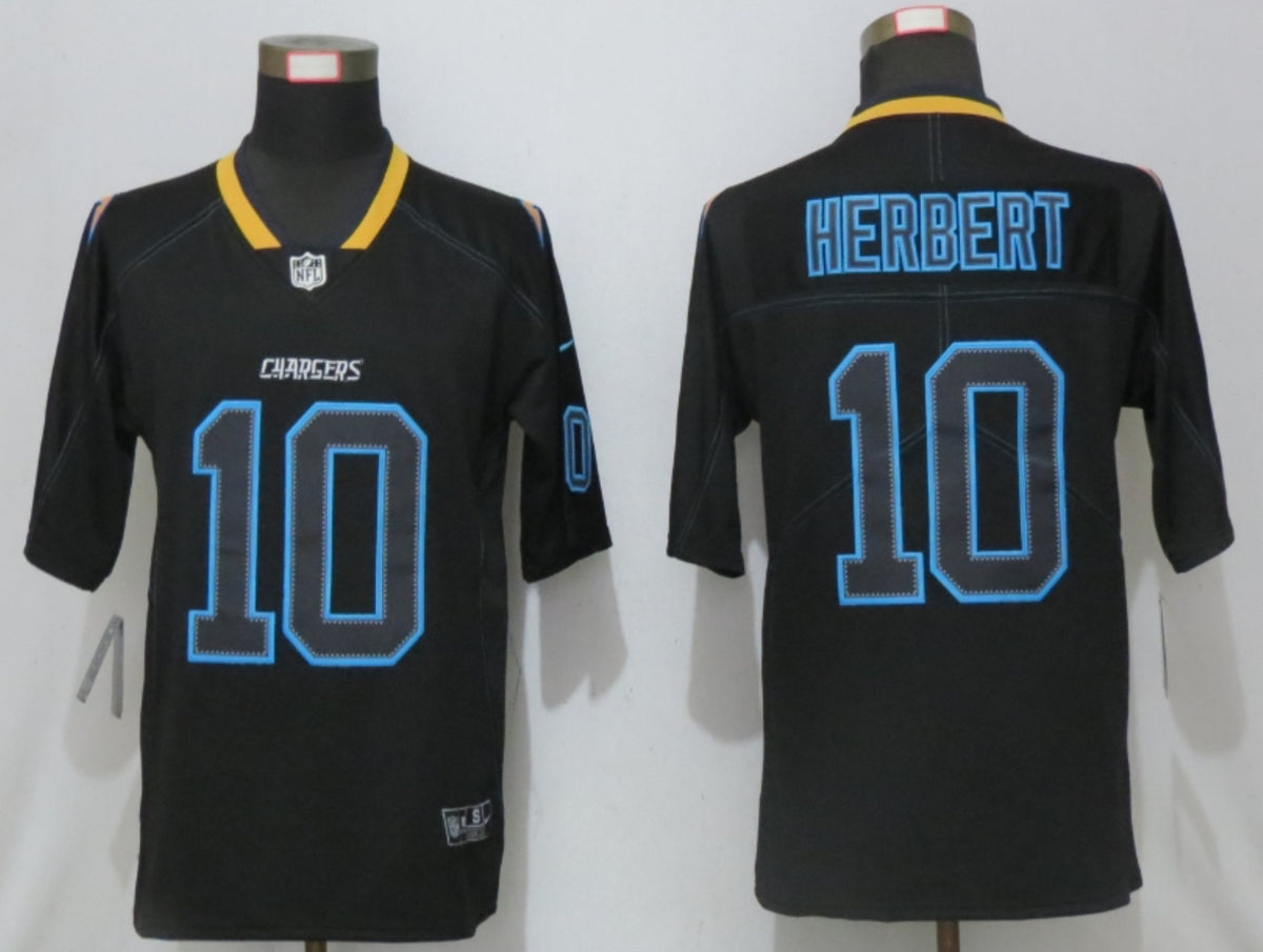 Justin Herbert Los Angeles Chargers black Color Rush jersey
