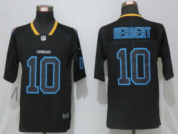 Justin Herbert Los Angeles Chargers black Color Rush jersey