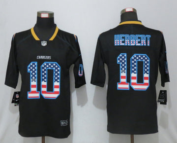 Justin Herbert Los Angeles Chargers black Color Rush jersey