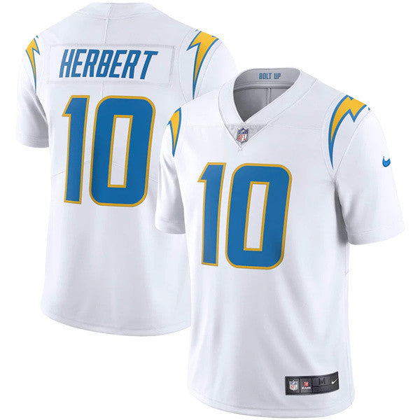 Justin Herbert Los Angeles Chargers white Vapor jersey