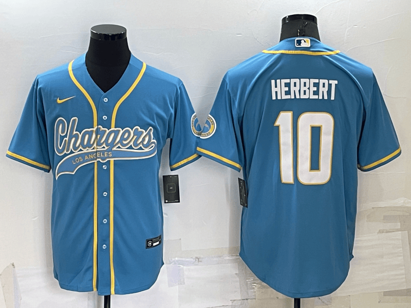 Justin Herbert Los Angeles Chargers blue jersey